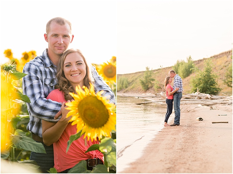 sunflower country engagement Minot ND Chelsy Weisz Photography