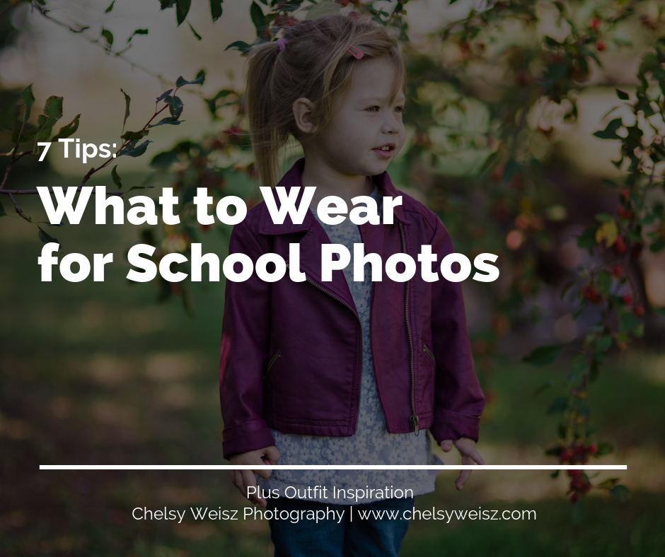 Choosing what to wear for school photos can be hard! Here are 7 tips for choosing what to wear, plus outfit inspiration!