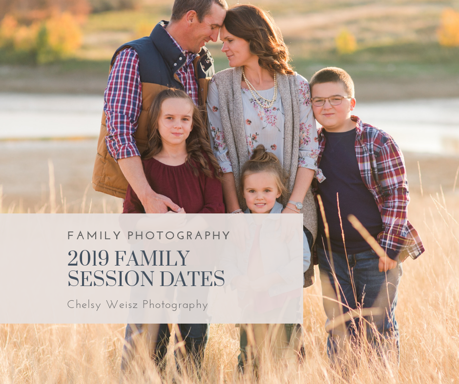 2019 family session dates Williston nd